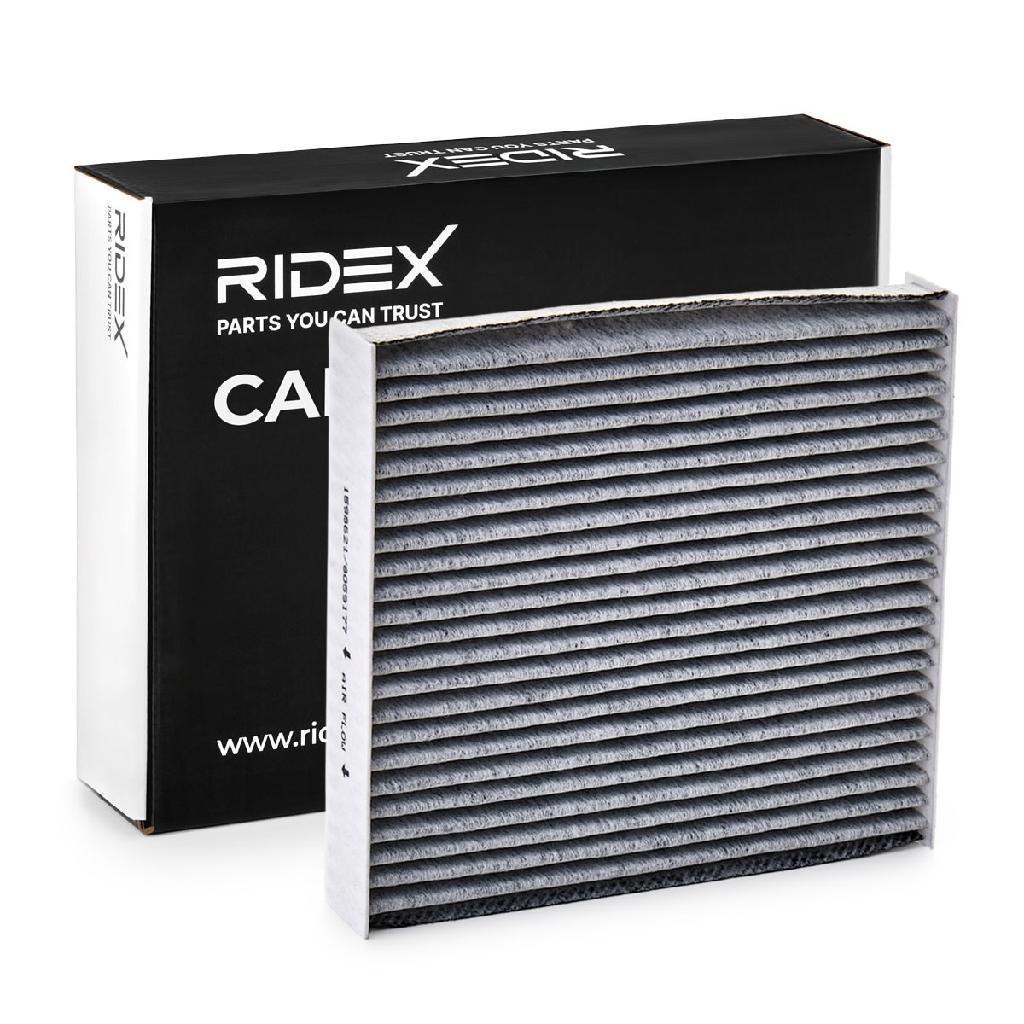 RIDEX 424I0206 Innenraumfilter Pollenfilter Aktivkohlefilter Höhe: 25 Breite: