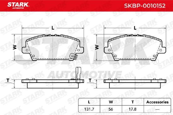 STARK Bremsbelagsatz Bremsbeläge Vorne für HONDA CIVIC VIII Hatchback (FN, FK) Bild STARK Bremsbelagsatz Bremsbeläge Vorne für HONDA CIVIC VIII Hatchback (FN, FK)