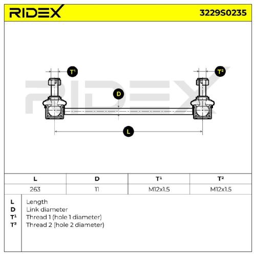 RIDEX 1x Koppelstange Stabilisator Vorne beidseitig für CITROËN JUMPY Kasten Bild RIDEX 1x Koppelstange Stabilisator Vorne beidseitig für CITROËN JUMPY Kasten