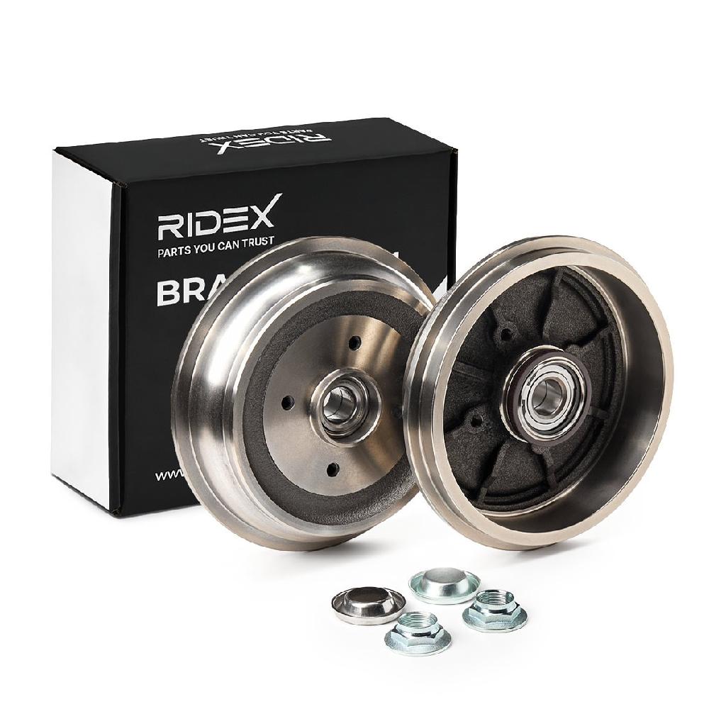 RIDEX 123B0058 2x Bremstrommeln Set Hinten InnenØ228,6mm AußenØ247mm