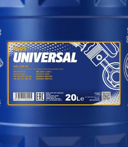 MANNOL Motoröl 15W-40 UNIVERSAL Mineralöl Motor Öl ACEA A3/B4 API SN API CH-4 Bild MANNOL Motoröl 15W-40 UNIVERSAL Mineralöl Motor Öl ACEA A3/B4 API SN API CH-4
