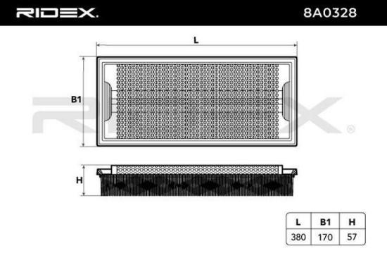 RIDEX 8A0328 Motor Luftfilter Auto RechtEckig Filtereinsatz Siebfilter für PKW Bild RIDEX 8A0328 Motor Luftfilter Auto RechtEckig Filtereinsatz Siebfilter für PKW