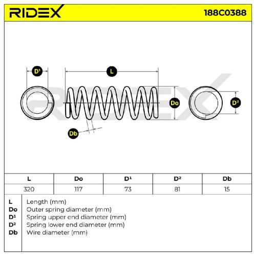RIDEX 188C0388 2x Federn Fahrwerksfedern Vorne für SUZUKI 4111165D30 Bild RIDEX 188C0388 2x Federn Fahrwerksfedern Vorne für SUZUKI 4111165D30