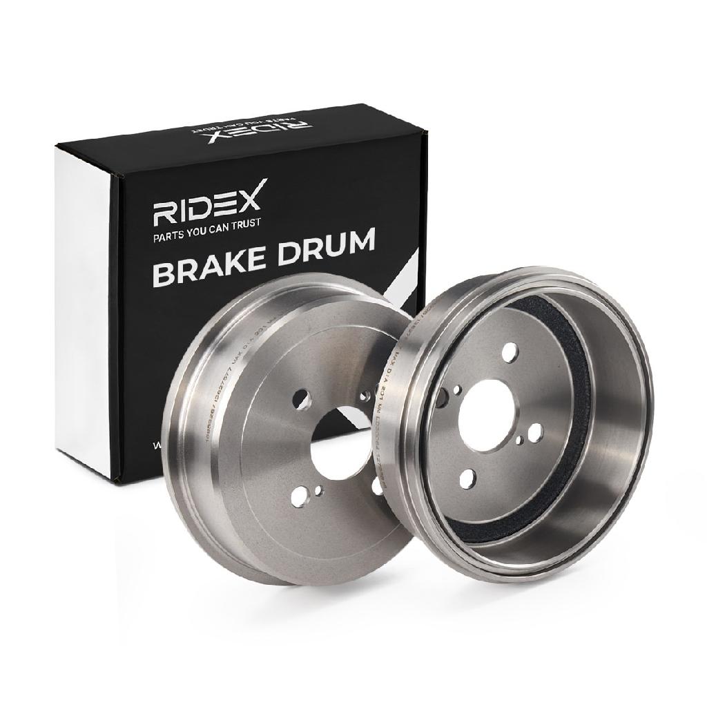 RIDEX 123B0155 2x Bremstrommeln Set Hinten InnenØ200mm AußenØ235mm