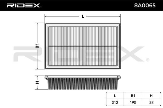 RIDEX 8A0065 Motor Luftfilter Auto RechtEckig Filtereinsatz Umluftfilter für PKW Bild RIDEX 8A0065 Motor Luftfilter Auto RechtEckig Filtereinsatz Umluftfilter für PKW