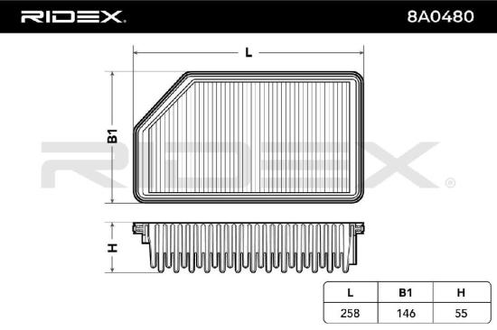 RIDEX 8A0480 Motor Luftfilter FünfEckig Filtereinsatz Umluftfilter für KIA Bild RIDEX 8A0480 Motor Luftfilter FünfEckig Filtereinsatz Umluftfilter für KIA
