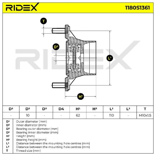 RIDEX 1180S1361 Federbeinstützlager Hinten links rechts 2463260064 A2463260064 Bild RIDEX 1180S1361 Federbeinstützlager Hinten links rechts 2463260064 A2463260064