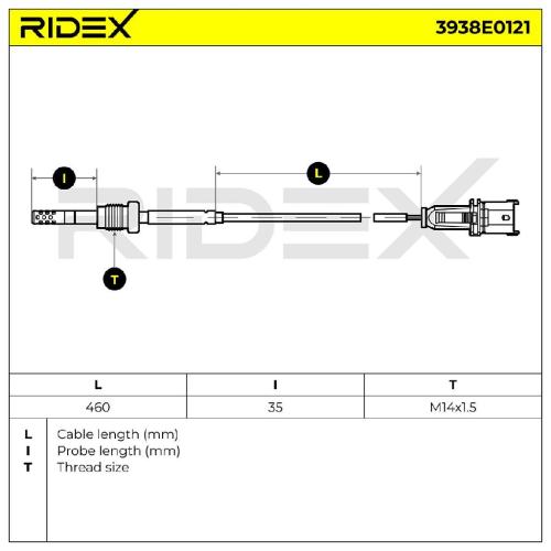 RIDEX 3938E0121 Abgastemperatursensor 2-Polig für FIAT Doblo Cargo (223) Bild RIDEX 3938E0121 Abgastemperatursensor 2-Polig für FIAT Doblo Cargo (223)