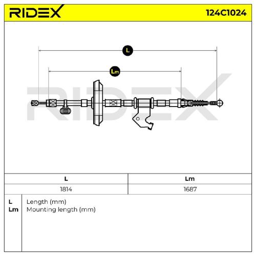 RIDEX Handbremsseil Hinten für OPEL Astra J Sports Tourer (P10) Bild RIDEX Handbremsseil Hinten für OPEL Astra J Sports Tourer (P10)
