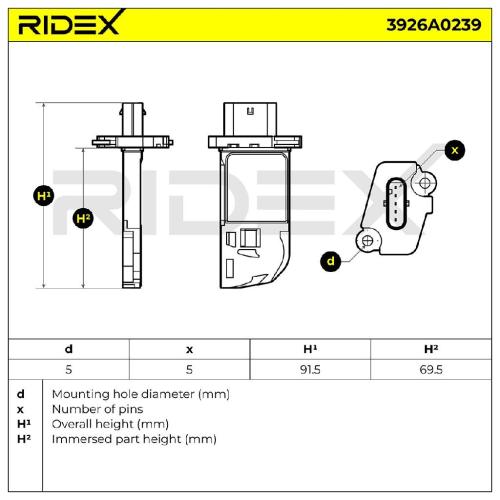 RIDEX 3926A0239 Luftmassenmesser/Luftmengenmesser LMM für AUDI A4 Avant Bild RIDEX 3926A0239 Luftmassenmesser/Luftmengenmesser LMM für AUDI A4 Avant