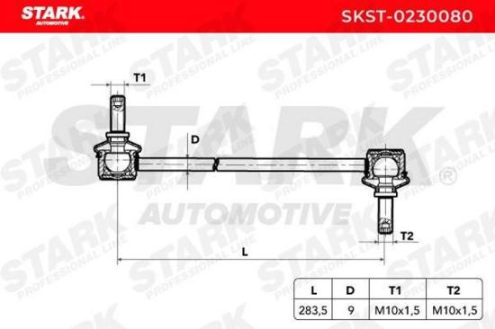 STARK 1x Koppelstange Stabilisator Vorne beidseitig für RENAULT Scénic 1I Bild STARK 1x Koppelstange Stabilisator Vorne beidseitig für RENAULT Scénic 1I