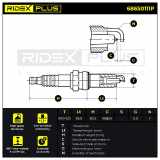 RIDEX PLUS 686S0111P Zündkerze Iridium Iridium Nickel Spanner Size: 16 mm