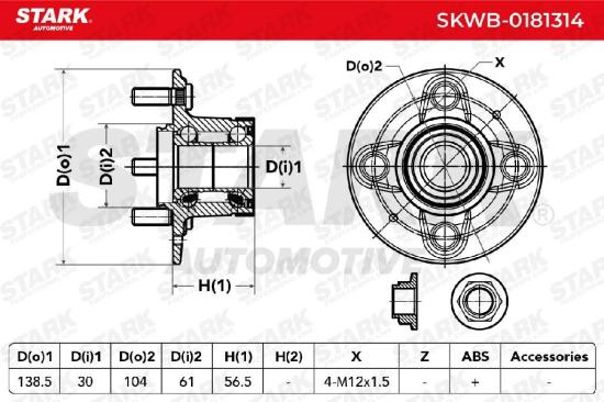 STARK SKWB-0181314 Radlagersatz pro 1 Rad Hinten für HONDA Jazz II Schrägheck Bild STARK SKWB-0181314 Radlagersatz pro 1 Rad Hinten für HONDA Jazz II Schrägheck