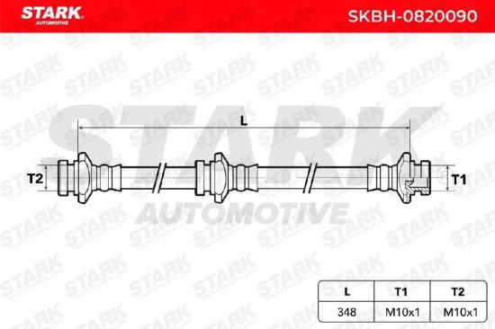 STARK Bremsschlauch SKBH-0820090 HINTEN BREMSSCHLÄUCHE Länge: 345mm für SUZUKI Bild STARK Bremsschlauch SKBH-0820090 HINTEN BREMSSCHLÄUCHE Länge: 345mm für SUZUKI