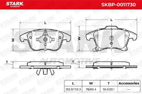 STARK Bremsbelagsatz Bremsbeläge Vorne für FORD Mondeo V Kombi (CF) S-Max (CJ) Bild STARK Bremsbelagsatz Bremsbeläge Vorne für FORD Mondeo V Kombi (CF) S-Max (CJ)