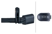 Sensor, Raddrehzahl 12 V Vorderachse rechts Hinterachse rechts HELLA 6PU 012 039-021
