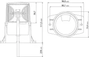 Blitz-Kennleuchte 10 V 80 V HELLA 2XD 014 959-111