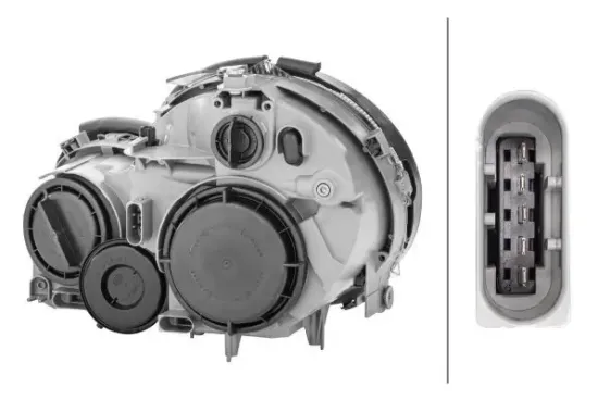 Hauptscheinwerfer 12 V rechts HELLA 1DR 007 984-101 Bild Hauptscheinwerfer 12 V rechts HELLA 1DR 007 984-101