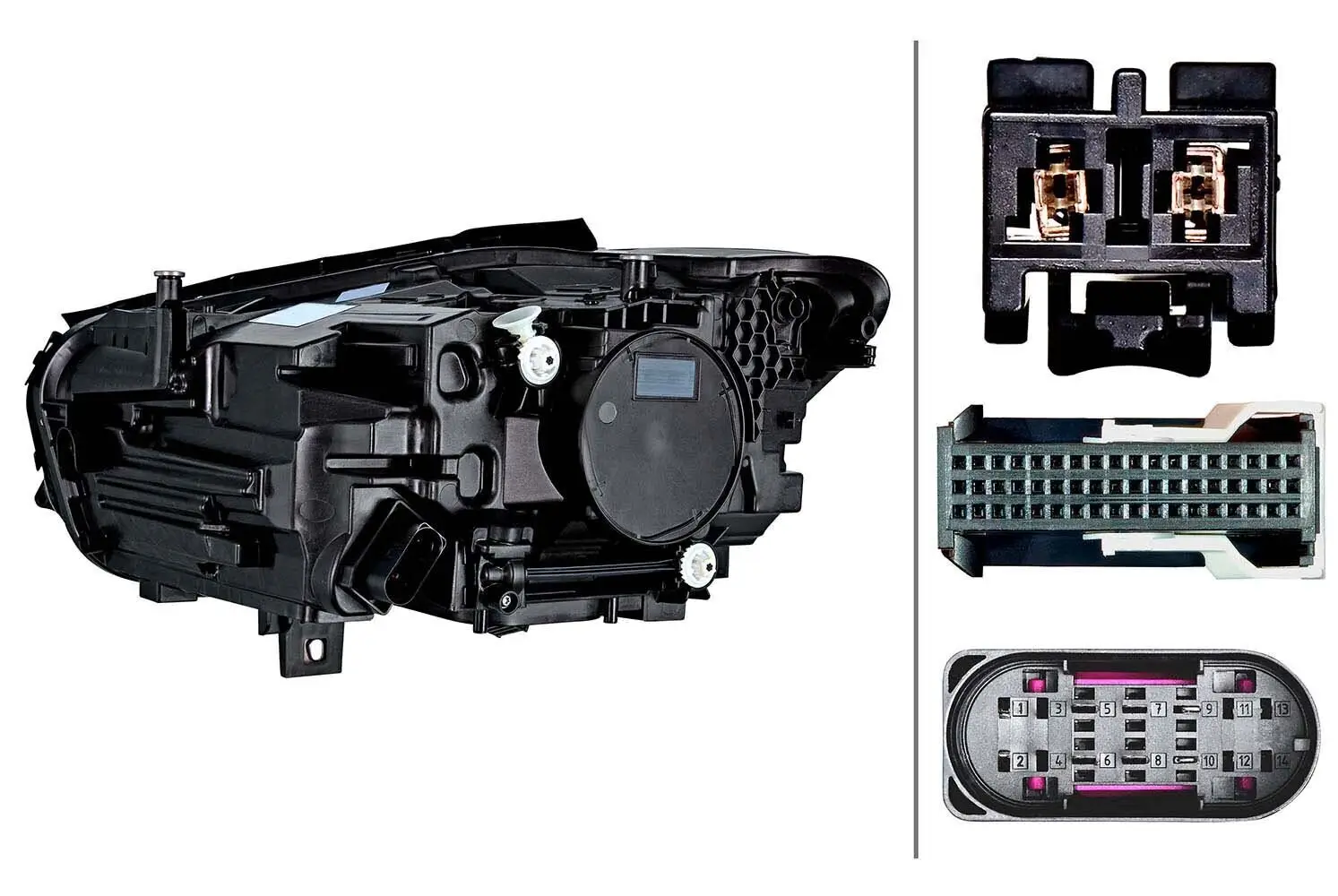 Hauptscheinwerfer 12 V rechts HELLA 1EX 015 558-321