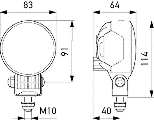 Arbeitsscheinwerfer 12 V 24 V HELLA 1G0 996 776-201 Bild Arbeitsscheinwerfer 12 V 24 V HELLA 1G0 996 776-201