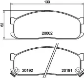 Bremsbelagsatz, Scheibenbremse HELLA 8DB 355 006-211