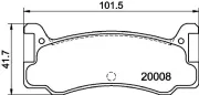 Bremsbelagsatz, Scheibenbremse HELLA 8DB 355 005-701