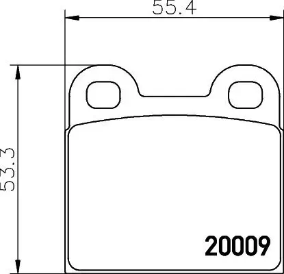 Bremsbelagsatz, Scheibenbremse HELLA 8DB 355 006-991 Bild Bremsbelagsatz, Scheibenbremse HELLA 8DB 355 006-991