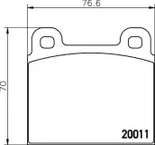 Bremsbelagsatz, Scheibenbremse HELLA 8DB 355 017-451