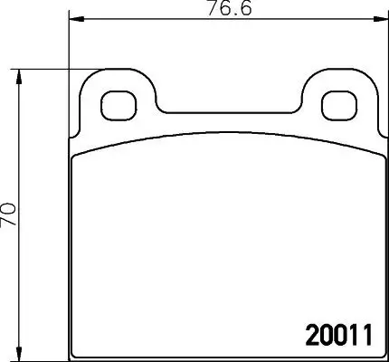 Bremsbelagsatz, Scheibenbremse HELLA 8DB 355 017-451 Bild Bremsbelagsatz, Scheibenbremse HELLA 8DB 355 017-451