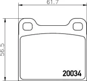 Bremsbelagsatz, Scheibenbremse HELLA 8DB 355 007-021