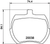 Bremsbelagsatz, Scheibenbremse HELLA 8DB 355 007-081 Bild Bremsbelagsatz, Scheibenbremse HELLA 8DB 355 007-081