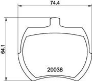 Bremsbelagsatz, Scheibenbremse HELLA 8DB 355 007-081