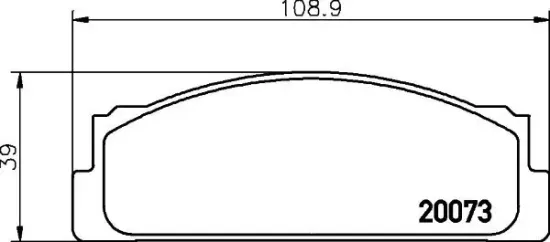 Bremsbelagsatz, Scheibenbremse HELLA 8DB 355 007-111 Bild Bremsbelagsatz, Scheibenbremse HELLA 8DB 355 007-111