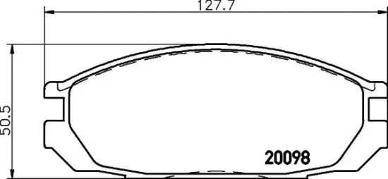 Bremsbelagsatz, Scheibenbremse HELLA 8DB 355 006-251 Bild Bremsbelagsatz, Scheibenbremse HELLA 8DB 355 006-251