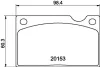 Bremsbelagsatz, Scheibenbremse Vorderachse HELLA 8DB 355 018-391 Bild Bremsbelagsatz, Scheibenbremse Vorderachse HELLA 8DB 355 018-391