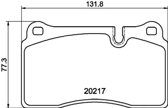 Bremsbelagsatz, Scheibenbremse Vorderachse HELLA 8DB 355 013-201 Bild Bremsbelagsatz, Scheibenbremse Vorderachse HELLA 8DB 355 013-201