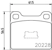 Bremsbelagsatz, Scheibenbremse HELLA 8DB 355 006-531