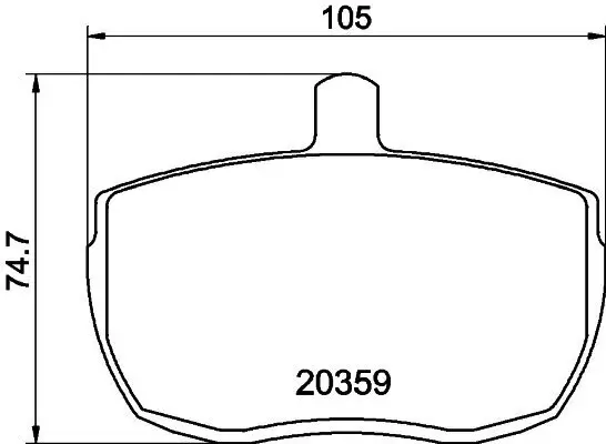 Bremsbelagsatz, Scheibenbremse HELLA 8DB 355 006-361 Bild Bremsbelagsatz, Scheibenbremse HELLA 8DB 355 006-361