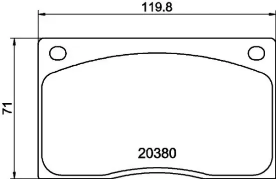 Bremsbelagsatz, Scheibenbremse Vorderachse HELLA 8DB 355 009-611 Bild Bremsbelagsatz, Scheibenbremse Vorderachse HELLA 8DB 355 009-611