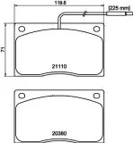 Bremsbelagsatz, Scheibenbremse HELLA 8DB 355 005-931