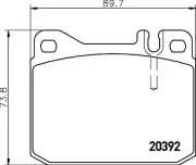 Bremsbelagsatz, Scheibenbremse HELLA 8DB 355 017-481