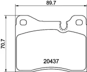 Bremsbelagsatz, Scheibenbremse HELLA 8DB 355 017-561