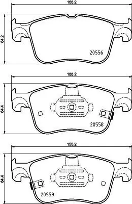 Bremsbelagsatz, Scheibenbremse HELLA 8DB 355 039-421 Bild Bremsbelagsatz, Scheibenbremse HELLA 8DB 355 039-421