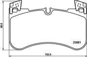 Bremsbelagsatz, Scheibenbremse HELLA 8DB 355 039-881