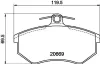Bremsbelagsatz, Scheibenbremse HELLA 8DB 355 017-701 Bild Bremsbelagsatz, Scheibenbremse HELLA 8DB 355 017-701