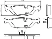 Bremsbelagsatz, Scheibenbremse HELLA 8DB 355 006-041