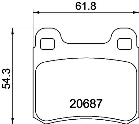 Bremsbelagsatz, Scheibenbremse Hinterachse HELLA 8DB 355 007-321 Bild Bremsbelagsatz, Scheibenbremse Hinterachse HELLA 8DB 355 007-321