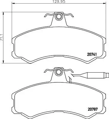 Bremsbelagsatz, Scheibenbremse HELLA 8DB 355 006-011