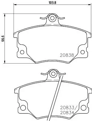 Bremsbelagsatz, Scheibenbremse HELLA 8DB 355 005-961