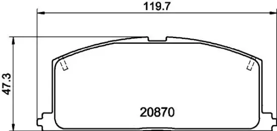 Bremsbelagsatz, Scheibenbremse HELLA 8DB 355 006-091 Bild Bremsbelagsatz, Scheibenbremse HELLA 8DB 355 006-091